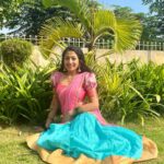 Anjali P Nair Instagram - Pongal special🌸🌸….! Costume courtesy: @labelswarupa 🤍