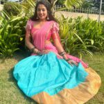 Anjali P Nair Instagram - Pongal special🌸🌸….! Costume courtesy: @labelswarupa 🤍