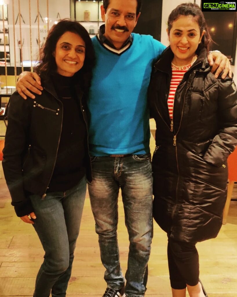 Anjana Sukhani Instagram - The A trio .. #saasbahuaurachaarPvtLtd only on @zee5 @zee5global @amrutasubhash @anjanasukhani @anupsoni3 @apoorvsinghkarki01