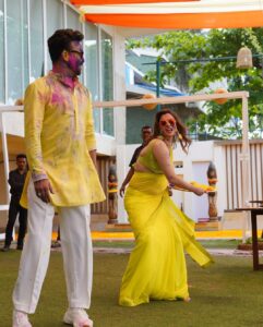 Ankita Lokhande Instagram - Another year, Another #AnViKiRasleela! Happy Holi everyone ❤️♥️💙💜🖤💚