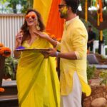 Ankita Lokhande Instagram - Another year, Another #AnViKiRasleela! Happy Holi everyone ❤️♥️💙💜🖤💚