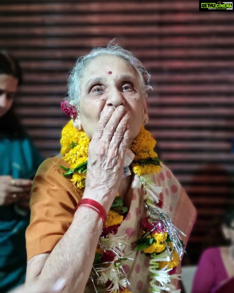 Ankita Lokhande Instagram - A grandma is someone who’s dear in every way. Her smile is like a sunshine that brightens each day . no body can ever love me the way you do aajji ❤️ Happy birthday to my so so so beautiful aaji.. I love u naani maa bahut sara ❤️ We all are very lucky to have u in our life aaji 💕 God bless u ❤️ I wish u a very healthy and a long life 😍 And yes I look like u aaji🙈❤️ #loveofmylife #mynaani #grandmother #paramsundari