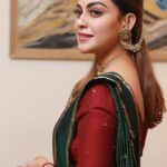 Anusree Instagram - The green shade of the dress complemented her skin tone and brought out the vibrancy of her eyes... MaH @pinkyvisal Click @pranavraaaj Styling @sabarinathk_ Necklace & earrings @varuthri_findings
