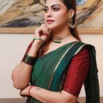Anusree Instagram - The green shade of the dress complemented her skin tone and brought out the vibrancy of her eyes... MaH @pinkyvisal Click @pranavraaaj Styling @sabarinathk_ Necklace & earrings @varuthri_findings