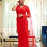 Anusree Instagram – Red is a bit of Everything…
Kinda classy..
Kinda Crazy….❤️

MaH @sijanmakeupartist
Click @pranavraaaj
Saree @veenavijiclothing 
Neckpiece @varuthri_findings