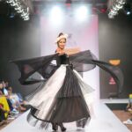 Apsara Rani Instagram - Love it Live it Twirl it 💃 Throwback to my modelling days😍💯 PS: I just felt a smile would add up more to just a simple catwalk #fashionmodel #actor