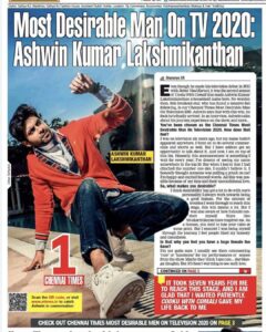 Ashwin Kumar Instagram - Again and again the love you people shower on me is breaking barriers. Your love, support and votes has got me here. This was not even in my wildest of dreams. I owe to pay back all this love by giving my best in all my projects. Thank you for this unconditional love ❤️ 

 Thanks to the CWC crew & team and @vijaytelevision and for all those who have been part of my journey.🤗

 Thank you @chennaitimestoi for this honour & recognition. Means a lot to me 😇🙏🏼

Pc:@johan_sathyadas 
Article: @sharanya_cr 
Photo Edit: @johnferri.1111
Location: @tajconnemara 
Stylist: @njsatz 
Assistant Stylist: Gokila 
Makeup & Hair: @toniandguy 
Accessories: @byelegancecom