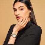 Athiya Shetty Instagram - Potent, Powerful, Stylish, Versace! #VersaceWatches #Luxury #Dramatic #Stylish #collab