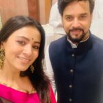 Barkha Bisht Sengupta Instagram – Thank u @official.anuragthakur sir, for being there for the screening of ‘Swaraj’ …. Thank u for the appreciation. Means a lot. 
@contiloepictures @doordarshannational Parliament House