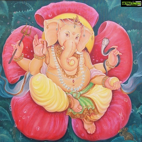 Celina Jaitly Instagram - GANPATI BAPPA MORYA !! This is one of my favourite stories of how Lord Ganesha was born: It is said that lord Shiva was – he was considered yaksha swarupa or not of human origin – Hence it is said that Goddess Parvati could not bear his child. So, out of her loneliness and her desire and maternal instinct, she decided to create and breathe life into a baby. She took something of herself, the sandal paste that was on her body, mixed it with the local soil, made it in the form of a baby and breathed life into it. This may look far-fetched, but today science is talking in these terms. If someone were to take an epithelial cell from you, some day we could make something of you out of it. Parvati breathed life into it, and a little boy was born. What ever the stories might be the energy of our Lord Ganesha is so magnificent and continues to remove our hurdles and bless our homes. I pray for his blessings for us all on this auspicious day. #ganpati #ganpati_bappa_morya #ganesha #hindufestival #festivalsofindia #celina #celinajaitley #celinajaitly #bollywood #blessings #indiangods #god #ganeshchaturthi