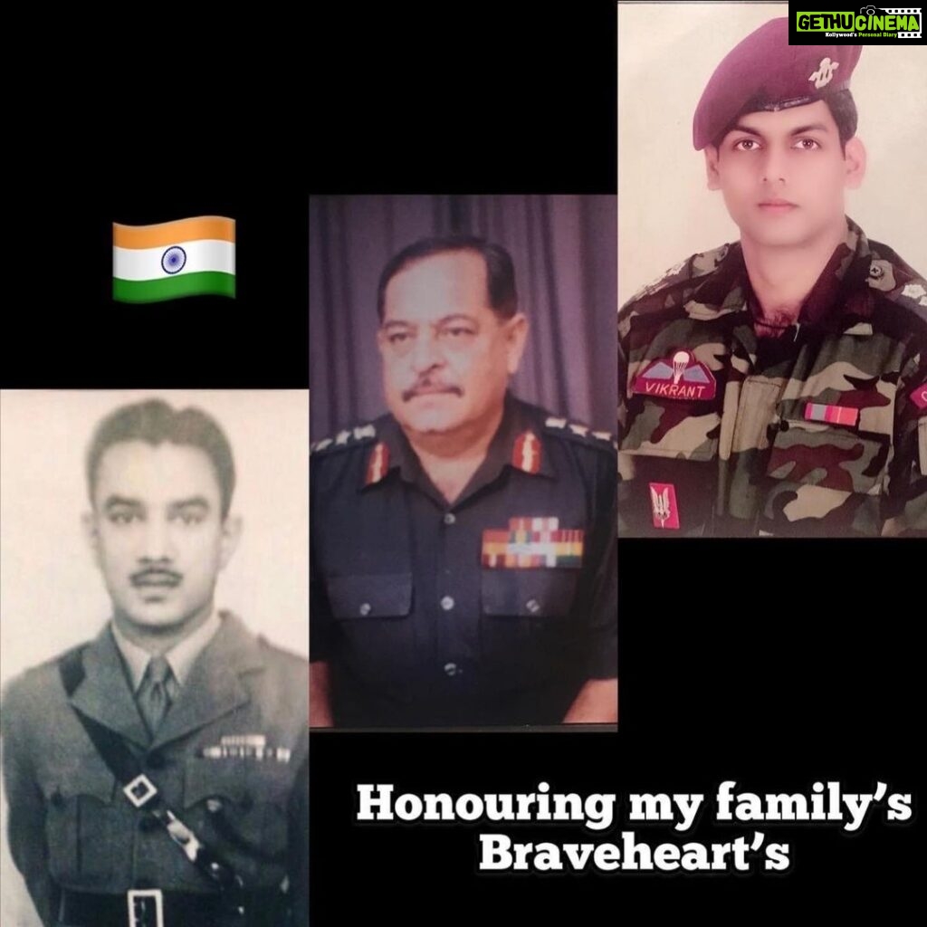 Celina Jaitly Instagram - #FromTheDeskOfCelinaJaitly I come from four generations of armed forces and have seen true selfless patriotism as I come from a family of martyrs. Our flag rests on the graves of the brave who “chose” smilingly to lay their lives for our country. My father was a young Lieutenant when he was gravely wounded in 1971 war. He lived the rest of his life smilingly despite the damage the war had done to his body and soul, but never once did he ever complain. My grandfather was prisoner of war in the 1962 Chinese aggression, tortured, wounded but never once regretted fighting for his country, he used to smile and tell me stories of the times when the combat gear for high altitude in those days was no comparison to what soldiers have today, they fought with normal boots in high altitude in negative temperatures and 8-10 feet of snow and in the 1962 war even though they were outnumbered by the enemy each Indian soldier died taking 20 enemies with him. I saw in my own brother a Para SF, officer the strain of combat and how he remained changed forever after his many years of deployment in dangerous active combat zones. The price our soldiers pay both in life and in death is beyond comprehension, no compensation is enough to repay them and their families for their ultimate sacrifice hence I take the time today yet again to value the ones on whom our freedom rests, our nations heroes and never forget the sacrifices from those who gave us freedom. As my dad ( Colonel VK Jaitly, SM) always said : If you want to do something for a soldier be an Indian worth fighting for!” Happy Independence Day! I do not have my great grandfathers photograph. He fought in World War 1 in Basra ( Iraq) and was recipient of the Kaisar-i-Hind Medal. I hope to post it one day have written to Bristish world one war archives. #independenceday #happyindependenceday #india #armedforces #indianarmy #celina #celinajaitly #celinajaitley #bollywood #missindia #missuniverse #75yearsofindependence United Nations New York