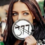 Celina Jaitly Instagram - PRIDE MONTH 2022 On occasion of Pride Month 2022 sharing an iconic picture from the last demonstration against Section 377 at Azaad Maidaan. This event took place just before the archaic law was repealed for good the second time around. I flew down specially from Dubai to partake in this demonstration and God is my witness I am so glad because this was the last protest against 377. @ragebydkloset created the anti 377 logo I am holding and all major newspapers supported us and the cause by placing this photograph as a symbol of the LGBTQIA equality struggle on their front pages. The media has played an important role in being the amplifier of the struggle for LGBTQIA rights in India and I am forever grateful to them. #pridemonth #pride #pride🌈 #ally #straightally #lgbt #lgbtq #lgbtqia #lgbtactivist #celina #celinajaitly #celinajaitley #bollywood #indianactress #missindia #missuniverse #lgbtpride #transgender #transrightsarehumanrights #transrights #lgbtcommunity #rainbow