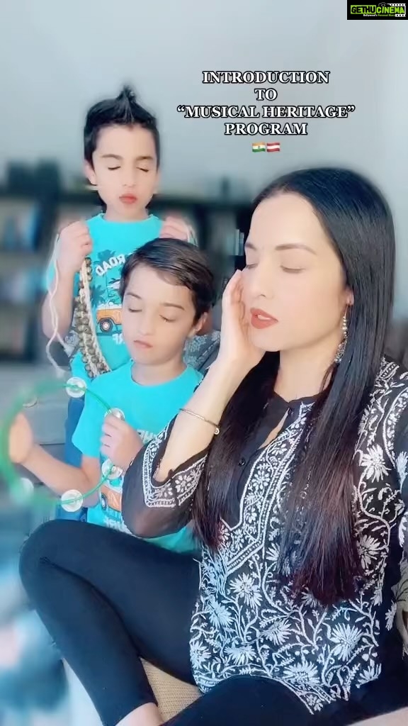 Celina Jaitly Instagram - It Important to keep my half Indian half Austrian children up to date with their musical heritage on the Asian side. Welcome to my Sangeet Sammelan for international & NRI families. Thank you to my twins @winstonjhaag @viraajjhaag who are now hiding at their grandparents place in Switzerland. Once they are back we look forward to doing some more work to enlighten you all. Love Celina Winston Viraaj #funnyreels #comedy #hindicomedy #celinajaitly #winstonjhaag #viraajjhaag #celina #celinajaitley #beautyqueen #indianactress #bollywood #hilarious #winston #viraaj #haagbrothers #jaitlyhaag #twins #twinstagram #twinboys #austrian #indian #internationalfamily #indoeuropean Austria, Europe