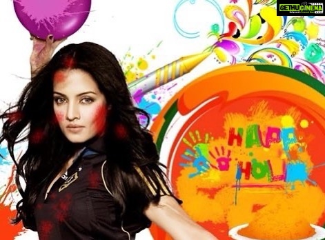 Celina Jaitly Instagram - Time for some serious colour therapy!! Happy Holi to you all …. ❤️🧡💛💚💙💜🖤🤍🤎💖 #holi #celinajaitly #celinajaitley #indianfestival #holiwishes #bollywood #indianactress #happyholi #festivalsofindia Austria/Österreich