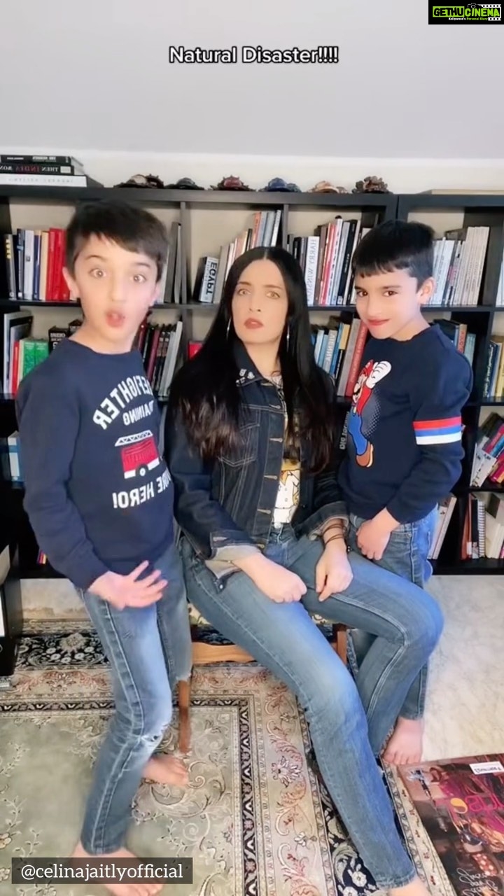 Celina Jaitly Instagram - A moment in the life of Celina who is also a mom of twins plus one running on caffeine and prayers !! Reel with my personal set of rascals @winstonjhaag @viraajjhaag #celinajaitly #winstonjhaag #viraajjhaag #funnyfamily #internationalfamily #twins #twin it’s #twinsplusone #momoftwins #momofboys #momofthree #funnymom #austria #india #southafrica #europe #mauritius #uk #usa #uae #fiji #comedy #bollywood Austria/Österreich