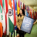 Celina Jaitly Instagram - Wed, May 17, 2023 marked International Day Against Homophobia, Biphobia and Transphobia. As a soldiers daughter Equality and non-discrimination have always been an integral part of my core values probably since the day I was born. #LGBTQIA persons still face multiple challenges worldwide and action is needed to combat it. Promoting equality, diversity and inclusion is a matter of human rights, but also of peace and security, social justice and economic progress. Having said that, I reaffirm my commitment towards playing my role in combating discrimination through my films and my voice as long as I live. @unwomen @unitednations #IDAHOBIT2023 #IDAHOBIT #celinajaitly Photograph- UN HQ NEW YORK for @free.equal United Nations Headquarters