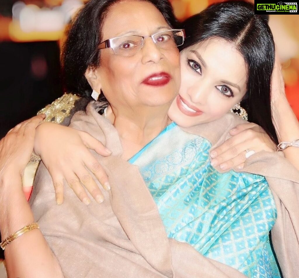 Celina Jaitly Instagram - Happy birthday to my amazing Nani (maternal grandmother). When you have a Nani who remembers all your accomplishments and forgets your mistakes, always serves kisses, counsel and biryani daily, has ears that truly listen, arms that always hold love that's never ending and she herself is made of kryptonite just for the massive power she exudes from within. (Superman would probably move heaven and earth just to be her devoted follower.) I do not know what life would be without you, your love and laughter… My times in #lucknow with my wonderful grandparents always have been the highlights of my life, even seeing Lucknow on the map fills me with my grandma’s love and warmth. Happy Birthday Nani can’t wait to see you soon ….♥️🥰😘 #birthdaygirl #grandmotherslove #mygrandma #nani #celinajaitly #bollywood #relationships