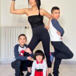 Celina Jaitly Instagram - Being a mother of twins plus one is learning about strengths you didn’t know you had and dealing with fears you didn’t know existed. There’s three to wash, three to dry; There’s three who argue, three who cry; There’s three to kiss, three to hug; and best of all, there’s three to love! I dedicate today to all the frogs, spiders and grasshoppers my sons brought me as a gift to adopt… Proudly a mom of twins plus one!! @winstonjhaag ❤️🧿 @viraajjhaag ♥️🧿 @arthurjhaag ♥️🧿 Thank you @haag.peter for the collaboration on the football team and the photo 😂 #twinsplusone #twins #celinajaitly #celinajaitley #haagbrothers #momlife #fitmom #momofboys #bollywood #iphonephotography Austria, Europe