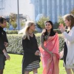 Celina Jaitly Instagram - #internationalwomensday These iconic photos at the @unitednations for @free.equal brings together WOMEN from different backgrounds be it cis,trans women as well as many races, as we cannot afford the luxury of fighting one form of oppression only for we are not free until all women are free of their shackles... #celina #celinajaitly #celinajaitley #womensupportingwomen #transrightsarehumanrights #transwomen #brownwomen #blackwomen #womenempowerment #women #womenempoweringwomen #bollywood #missindia #missuniverse #equality Saree : with gratitude 🙏🏼 @designsbymitanghosh United Nations Headquarters