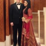 Celina Jaitly Instagram - "I married for love. But the obvious side benefit of having someone around to miraculously find a pharmacy at 5 am in the morning to purchase tampons cannot be ignored." Valentine’s Mubarak Ho …. ♥️♥️ Peter and PeterPyaari PS - this occasion could not have been as magical without @rimpleandharpreet @rimple_narulah red and gold ensemble. #valentinstag #valentines #valentinesday #redandgold #rimpleandharpreet #celina #celinajaitley #celinajaitly #peterhaag #austrian #indian #internationalmarriage #bollywood #missindia #mussuniverse #european #tuxedo #indianwear #indianfashion #🧿 #peterpyaari