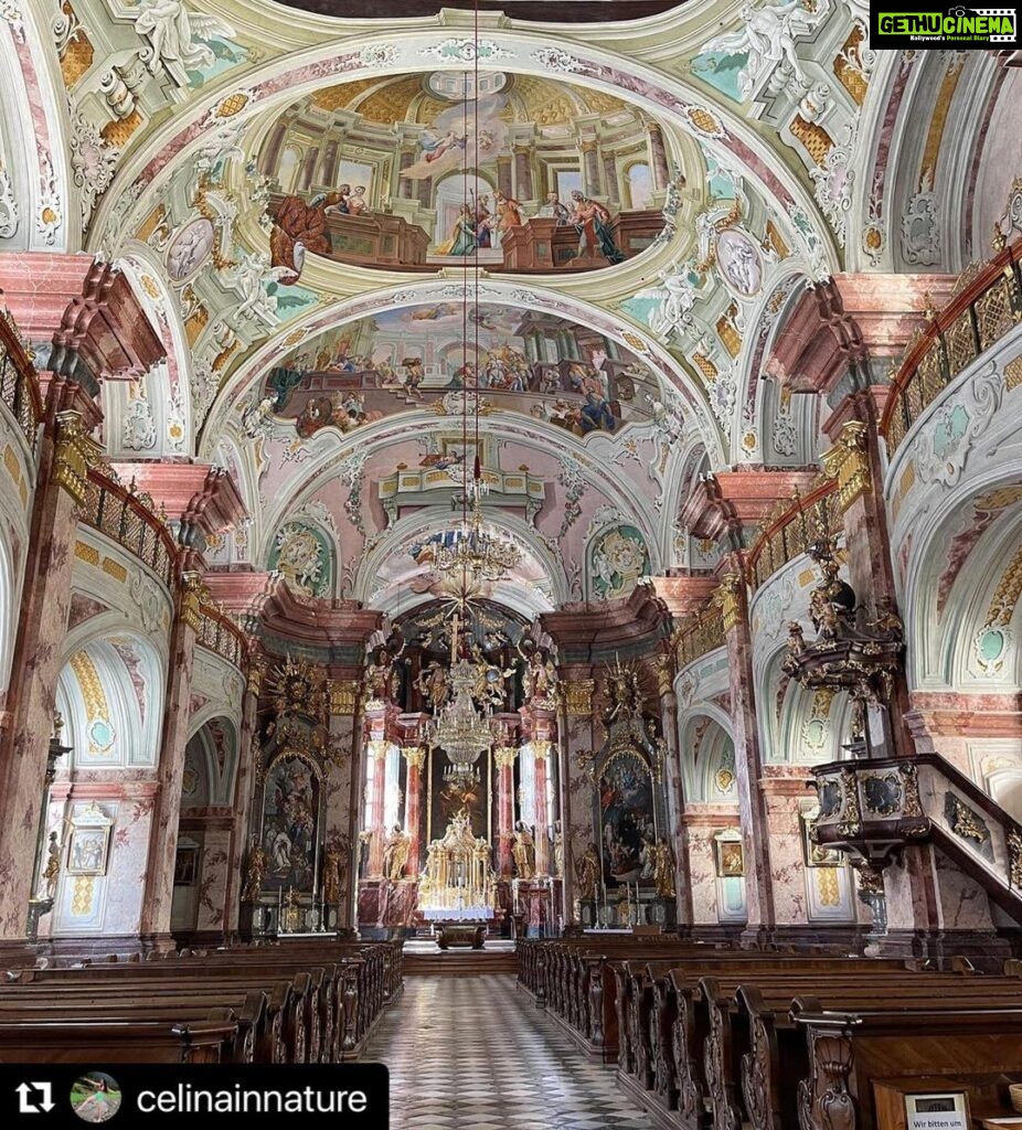 Celina Jaitly Instagram - FOLLOW MY 2nd ID @celinainnature if you are a travel buff… This ID is dedicated to travel/my life in Austria and Europe. #Repost @celinainnature with @use.repost ・・・ STIFT REIN In German and in English “Rein Abbey” - Is a Cistercian monastery in Rein near Gratwein, Styria, in Austria. Also known as the "Cradle of Styria" ("Wiege der Steiermark"), it is the oldest surviving Cistercian community in the world. The library contains more than 100.000 books, incunables and manuscripts. The Archive contains more than 1000 deeds from the middle ages. It contains, among others, a calender table from Johannes Kepler and a original Luther bible from 1569. The library is also where @haag.peter and I got married. Apparently It is the only documented wedding in past 1000 years which has taken place in the library. The chief monk of the monastery, my husbands teacher was my Austrian witness appointed by court. The monastery’s living quarters were converted to a school in 1947. Today it boasts of one of the most beautiful higher education elite schools of Austria. This school also happens to be my husbands alma mater and every time I go here I am so in awe ( and a bit jealous) of the environment of schooling in this 1100 year old architectural heritage. The basilica is one of the most beautiful and impressive churches in the world and has been build by Johann Georg Stengg between 1738 and 1766. The frescos has been painted by Josef Amonte I will also post my wedding pictures exclusively here on @celinainnature #stiftrein #austria #celinainnature #celinajaitly #bollywood #naturelovers #architecture NOTE: Cistercians, officially the Order of Cistercians, are a Catholic religious order of monks and nuns that branched off from the Benedictines and follow the Rule of Saint Benedict, as well as the contributions of the highly-influential Bernard of Clairvaux, known as the Latin Rule. Wikipedia Founded: 1098