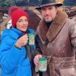 Celina Jaitly Instagram - When Miss India and Indiana Jones meet for Tea does it qualify as an archeological survey ??? 😉 Me and my miyaa @haag.peter at the winter festival of Mariazell the famous church of miracles in #austria #peterpyaari #celinajaitly #Bollywood #missindia #MissUniverse #indianajones #europe #mariazell #churches #celinajaitley #peterhaag #winterwonderland #winterfashion #wintertime #internationalfamily #europeanhusband #husbandsofinstagram #🪬 #🧿 #visitaustria #österreich #meineliebe❤️ #austrianalps Basilika von Mariazell