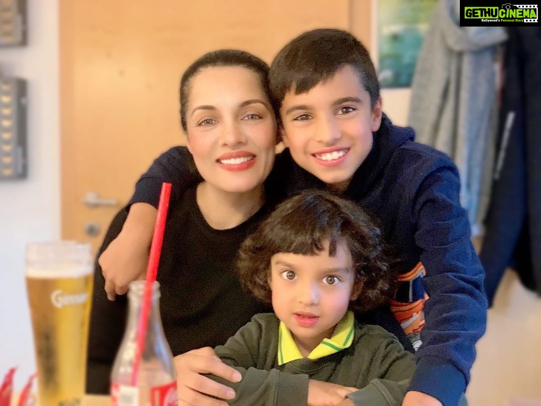 Celina Jaitly Instagram - Special dates with very special young men !!! 🧿♥️ Photo 1: @viraajjhaag @arthurjhaag Photo 2: @winstonjhaag #momof3 #momof3boys #birthdaygirl #momoftwinsplusone #momoftwins #haagbrothers #iloveboys #twinstagram #winston #viraaj #arthur #celinajaitly #celinajaitley #bollywood #starkids #austrian #indian #european #internationalfamily Austria, Europe