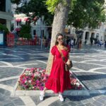 Chahatt Khanna Instagram - Just a girl in Red dress .. @ammarzofashion #fashion #dress #reddress #chahattkhanna #ammarzo #azarbaijan #baku #travel #travelgram #beautifuldestinations #liveit Baku, Azerbaijan