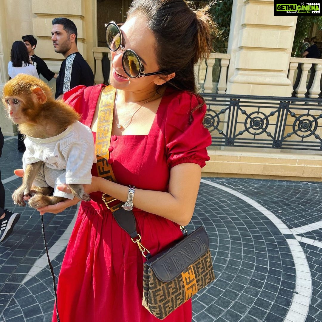 Chahatt Khanna Instagram - Just a girl in Red dress .. @ammarzofashion #fashion #dress #reddress #chahattkhanna #ammarzo #azarbaijan #baku #travel #travelgram #beautifuldestinations #liveit Baku, Azerbaijan