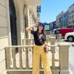 Chahatt Khanna Instagram - Just hanging around… Outfit @ammarzofashion #travelphotography #beautifuldestinations #azarbayjan #chahattkhanna #dayout #life #lifestyle #happiness #travelling #fashion #ammarzo #pants #ammarzogirl #streetstyle #casualstyle #indiangirl Baku, Azerbaijan