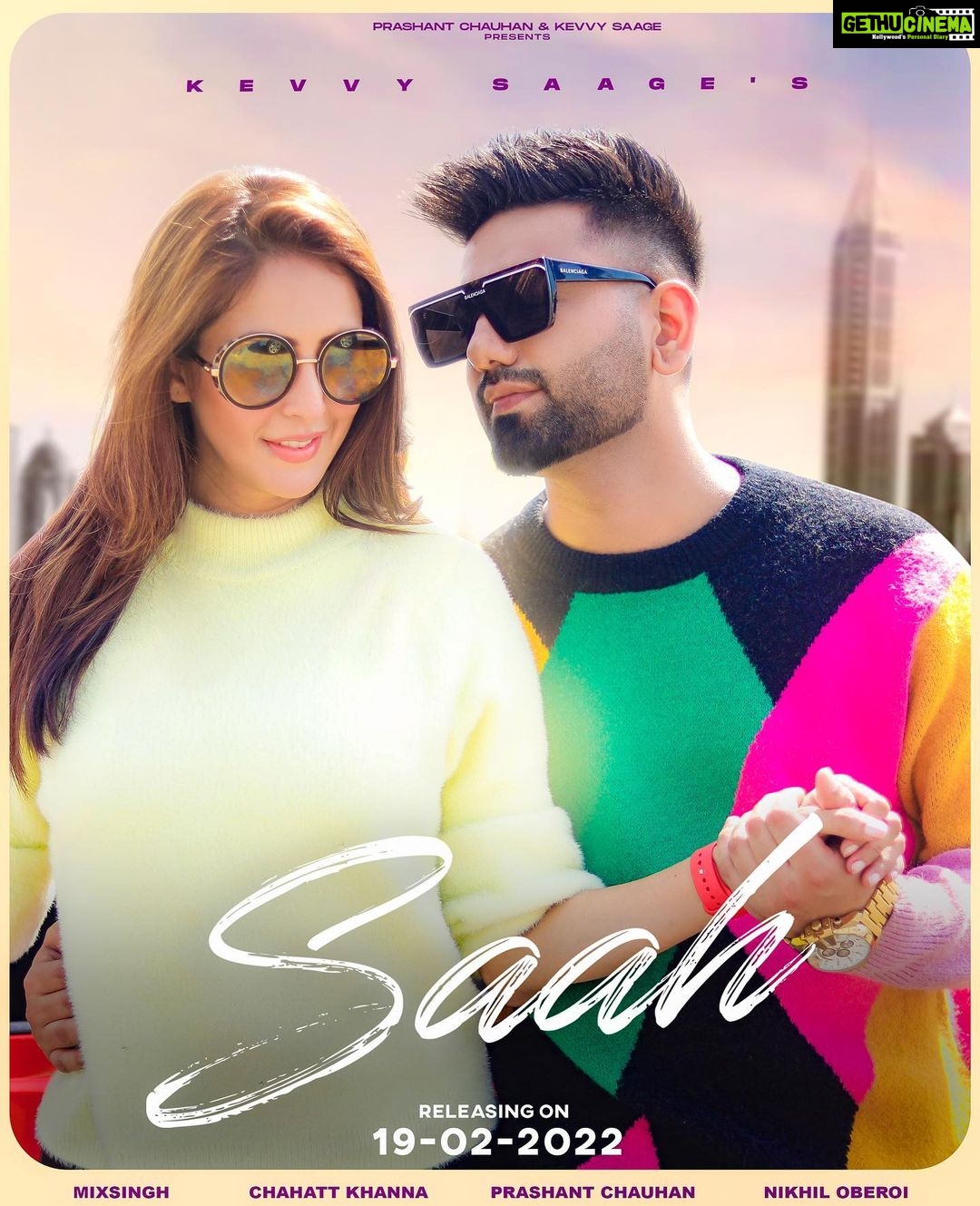Chahatt Khanna Instagram - #Saah coming on 19th Feb .. stay tuned ♥️♥️ @kevvysaage @mixsingh @nikhiloberoi