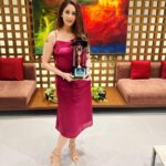 Chahatt Khanna Instagram – Nothing beats the feeling of wearing your own Brand and receiving an award for Your Brand ;) Tnx for the best entrepreneur & Fashion icon of the year award , this goes to @ammarzofashion and the whole team @sandy_bhargava @rohan_gandotra @simrankhannaofficial @ak21____ @khannageeta2430 @official_badshah_hacker @viral_darji @Poojatiwari386 #award #entrepreneur #womenentrepreneurs #womenempowerment #ammarzo #team #whatiwore #startup #vocalforlocal #indian #fashion #instafashion