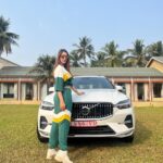Chahatt Khanna Instagram - Spent some time with Volvo XC60 and can’t just help posing with this Swedish charmer :) it’s a great way to drive into 2022 @volvocarsin Outfit @ammarzofashion @exhibitmagazine #car #petrolhead #spead #carslover #caroftheday #chahattkhanna #ammarzo #sport #add