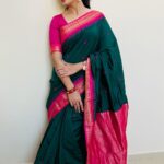 Chaitra Rai Instagram - ♥ Saree: @sankalpa_angadi 😍 #trending #trendingreels #reels #reelsinstagram #reelitfeelit #reelkarofeelkaro #thankful #chaithrarai17