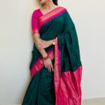 Chaitra Rai Instagram - ♥️ Saree: @sankalpa_angadi 😍 #trending #trendingreels #reels #reelsinstagram #reelitfeelit #reelkarofeelkaro #thankful #chaithrarai17