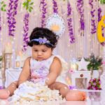 Chaitra Rai Instagram - Hii,Don’t mind me here, Just smashing this cake 🎂 All smiles for this little cake smasher @nishkashetty_official 🥰🧿♥️ #latepost 📸: @tirokiddography ♥️ #cakesmash #first #firstbirthday #cake #smash #one #oneyearold #babygirl #princess #latepost #creatingmemories #cakesmashphotography #mangalore #udupi #hyderabad #muscat #thankful #nishkashetty #chaithrarai17 Mangalore, Karnataka, India