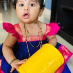 Chaitra Rai Instagram - ♥️🧿 👗: @asvi_designers 😍 #reelsinstagram #reelkarofeelkaro #trending #baby #nishkashetty