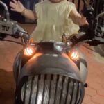 Chaitra Rai Instagram - Come On Baby Lets Go On The Bulletu 😀 🏍 🧿 @nishkashetty_official @_prajwalnaik_ #comeon #baby #letsgo #bullet #reelsinstagram #reels #mamas #bike #thankful #chaithrarai17