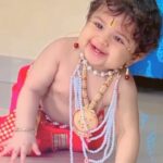 Chaitra Rai Instagram - Our little muddhu Krishna 🧿🥰♥️ Happy Krishna Janmashtami ♥️ VC: @anveshrv_1714 #happy #krishna #lordkrishna #janmashtami #my #little #muddhu #krishna #harekrishna #mangalore #udupi #reelsinstagram #reels #trending #reelsindia #myangel #cutie #babygirl #thankful #nishkashetty #prasannashetty #chaithrarai17