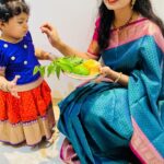 Chaitra Rai Instagram - Happy Ugadi 🍃♥️ @nishkashetty_official 🧿 Nishka’s beautiful outfit by: @asvi_designers ♥️ Saree: @mkr_pattu_sarees_wholesale ♥️ #happyugadi #ugadi #happyfestival #2023 #traditional #outfit #pattu #pattulanga #traditionalday #festivevibes #reelsinstagram #reelitfeelit #reelkarofeelkaro #reelsindia #trending #thankful #nishkashetty #chaithrarai17