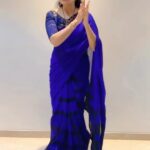 Chaitra Rai Instagram - 💙❣️ #andalaadabomma #saree #reelsinstagram #telugu #trending #song #trendingreels #reelitfeelit #reelsindia #reelsvideo #thankful #chaithrarai17