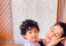 Chaitra Rai Instagram - My true story😂😂😂 @nishkashetty_official 🧿 #reels #reelsinstagram #reelitfeelit #reelkarofeelkaro #babyandmama #momanddaughter #trending #telugu #songs #momlife #mylife #thankful #nishkashetty #chaithrarai17