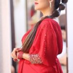 Debina Bonnerjee Instagram - Red hot and stylish…. My kind.. . . . Styled by @stylingbyvictor @sohail__mughal___ Outfit @akasabysanya Jewellery @rubans.in Assisted by @styledby_antara @stylevanitywithaarya Hair @irshad__hair 📹 @sk_.click