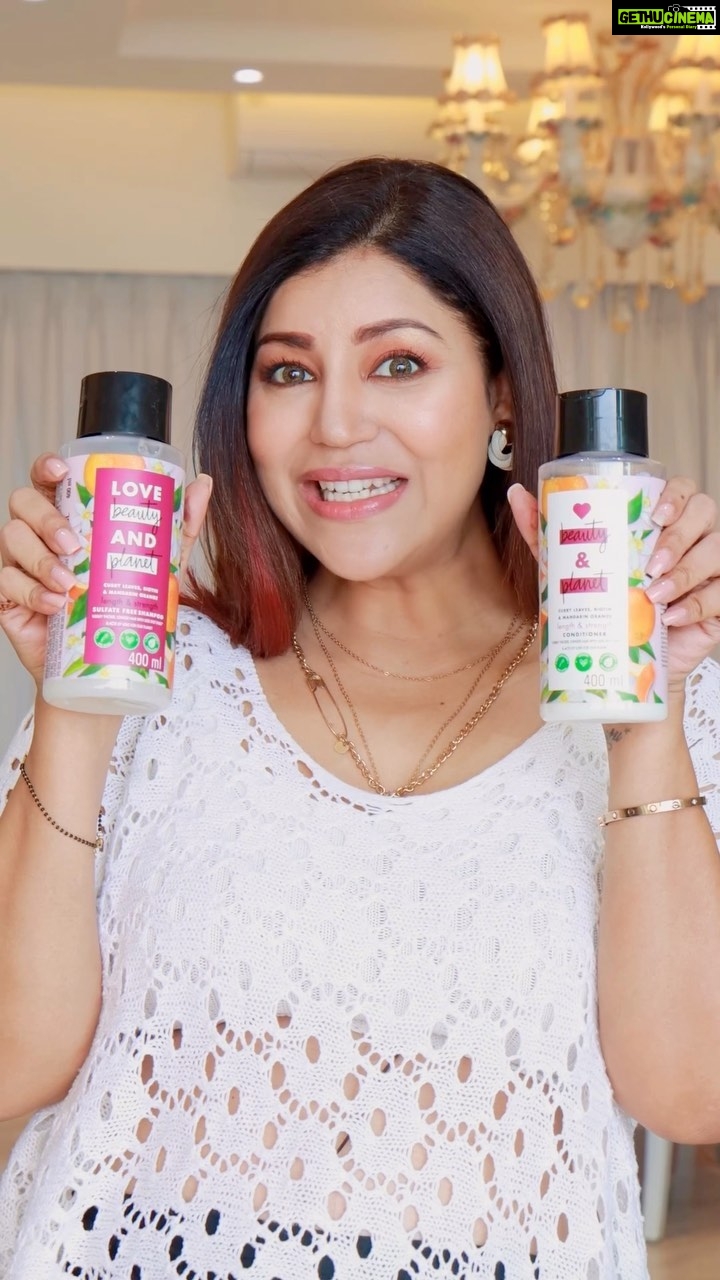 Debina Bonnerjee Instagram - #ad During Diwali, everything needs to be 10/10, your outfit, your makeup, and your hair! I was dealing with split ends and dry hair for a long time and after quite some recommendations I got my hands on the @lovebeautyandplanet_in Curry Leaves, Vegan Biotin & Mandarin Orange Sulfate-Free Shampoo & Conditioner and I am absolutely in love with it. I can see the difference in a few washes. My split ends have reduced and my hair feels much healthier and nourished. It is definitely a 10/10 combo if you are dealing with split ends and dryness!! I don’t have to trim my hair as often anymore and my hair can grow longer! It is available on @lovebeautyplanet_in and @mynykaa #Splitupwithsplitends #longhair #curryleaves #Nosplitends