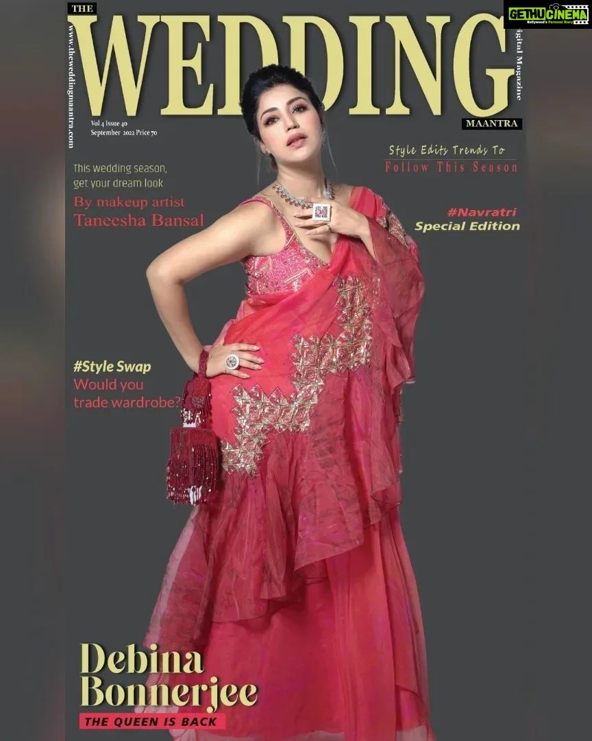 Debina Bonnerjee Instagram - Defeat the Evil in Life with the blessings of Maa Durga Hello, September welcome our #Navratri Special Edition & The Queen is Back ๐ Debina Bonnerjee. ๐ โฃ๏ธ๐น September 2022 Edition Featuring Beautiful Diva โค๏ธ @debinabon on coverage of @theweddingmaantratwm magazine Watch out for more pics and exciting insider info in our upcoming SEPTEMBER edition! Coverpage ๐ Diva ๐ ๐ - @debinabon๐๐งฟ Magazine- @theweddingmaantratwm โค๏ธ๐งฟ Founder- @gaarimasinha ๐ Makeup - @makeupbytaneeshabansal Hair - @shubhangi_official9 Photographer - @a.rrajaniphotographer Stylist - @mandartandel2508 & @arzookapoorstyles Designer - @laxmishriali @offbeatmediain Jewelry - @devanshi_renu_jewels Bag - @eena.official PR - @tlmconsultancy Artist Reputation Managed by - @soapboxprelations Coverpage Designed & Content By @iamakansha013 . . #debina #debinabonerjee #redsaree #magazine #photograpgher #picoftheday #editorial #magazinecover #actress #video #gaarimasinha #coupleshoot #designer #makeup #magazineshoot #theweddingmaantra #theweddingmaantramagazine #instagram #theweddingmaantratwm #theweddingmaantramagazi #fashion #shoot #TWM
