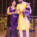 Debina Bonnerjee Instagram - Lots of love, light & happiness from us to you & your family 💜 #happydiwali . . . . Outfit - @asukacouture Stylist- @simrankhera5 @styledbyayushidixit #family #love #diwali #diwaliportrait #gurmeetchoudhary #debinabonnerjee #liannachoudhary