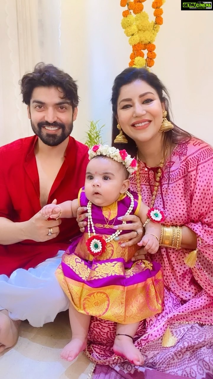 Debina Bonnerjee Instagram - So today was #lianna ‘s rice ceremony … ( in Bengali #mukhebhaat ) she dressed up as a little princess and sat on her maternal uncle’s lap ( my brother, her mama) and tasted her first food (solid) A tradition that is followed in our culture for little babies as a stepping stone for growing up.. we love you my darling @lianna_choudhary … we are there to not only to protect you but help you understand traditions and culture where required. GOD BLESS YOU MY LITTLE ONE .. a peek into our ceremony for our Insta fam .. keep her in your blessings. 🙏🏻 @guruchoudhary . . #debinabonnerjee #liannachoudhary #gurmeetchoudhary #love #littlejoys