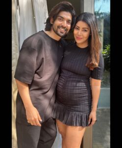 Debina Bonnerjee Instagram - To Becoming 3. 
Choudhary junior coming 🔜 🧿
.
Seeking your blessings. 🙏
#parentstobe #gurbina