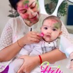 Debina Bonnerjee Instagram - Hamara wala happy holi . . . . . #happyholi #firstholi @guruchoudhary @lianna_choudhary @divishaadiva