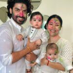 Debina Bonnerjee Instagram - Hamara wala happy holi . . . . . #happyholi #firstholi @guruchoudhary @lianna_choudhary @divishaadiva